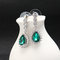 JASSY® Zircon Crystal Dangle Earrings 12 Months Birthstone Birthday Stone Earrings for Women - May