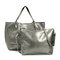 Vintage Cuir Taiga Large capacity Shoulder Bag - Gray