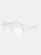 महिला पीसी दिल के आकार का रंगा हुआ एक टुकड़ा लेंस विरोधी यूवी सजावटी धूप का चश्मा - सफेद