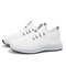Season New Flying Woven Mesh Breathable Men's Shoes Trend Casual Sports Wind Single Shoes Sports Shoes Hair - White