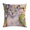 Cute Cat Printing Linen Cushion Cover Colorful Cats Pattern Decorative Throw Pillow Case For Sofa Pillowcase - #13