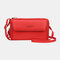 Women 12 Card Slots Large Capacity Phone Bag Crossbody Bag - Red