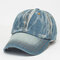 Mens Women Vintage Solid Color Denim Baseball Cap Casual Travel Visor Snapback Caps Jeans Hat - #4