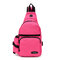 USB-Anschluss Nylon Light Chest Bag Large Capacity Shoulder Bag Crossbody Bags For Women - Rose