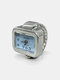 4 Couleurs Acier Inoxydable Alliage Mini Mode Couple Quartz Anneau Watch - Bleu clair
