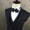 Vintage Bow Tie Black Leather Luxury Crystal Multiple Styles Bow Bolo Tie Formal Jewelry for Men - 09