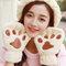 Cat Claw Gloves Half-finger Warm Plush Gloves - #03
