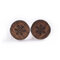 Mens Metal Wood Casual Wedding Party Bussiness Vogue Vintage Round Cufflinks - #6