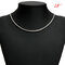 Fashion Chain Necklace 3MM Silver Plated Classic Snake Necklace Trendy Jewelry for Women - 18in