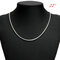 Fashion Chain Necklace 3MM Silver Plated Classic Snake Necklace Trendy Jewelry for Women - 22in
