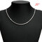 Fashion Chain Necklace 3MM Silver Plated Classic Snake Necklace Trendy Jewelry for Women - 20in