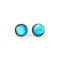 Trendy Stereoscopic Fish Scale Polarized Light Stud Earrings Metal Round Gemstone Earrings - #4