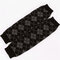 Women Knitted Wool Thicken Mixed Color Diamond Leggings Warm Boots Set Long Socks - Gray