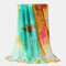 Satin Tie Dye Pattern Scarf Thin Multifunctional Headscarf Multicolor Ethnic Scarf - Yellow