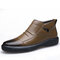 Men Vintage Comfy Round Toe Slip Resistant Slip On Casual Ankle Boots - Brown