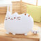Creative Cartoon Cat Pillow Washable Decorative Waist Pillow Cute Cat Seat Cushion Plush Toy - White