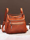 Multifunctional Large Capacity Shoulder Bag Backpack - Brown