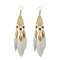 Bohemian Feather Drop Earrings Long-Style Tassels Earrings Retro Women Drop Earrings - White
