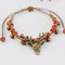 Vintage Deer Head Charm Bracelet Small Bell Wax Rope Beaded Bracelet Handmade Ethnic Jeweley for Men - #02