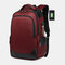 Business Casual Waterproof USB Charging Port Backpack For Men  - Red
