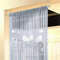 String Line Door Curtain Ribbon Room Divider Window Panel Fringe Tassel Beaded - Silver Grey