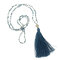 Bohemian Handmade String Beads Crystal Tassel Pendant Necklace Buddha Head Pendant Long Necklace - 13