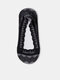 10 Pairs Women Cotton Solid Color Lace Silicone Non-slip Shallow Mouth Invisible Socks - Black