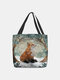 Women Animal-print Handbag Shoulder Bag Tote - Green