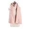 Pearl Decoration Solid Color Cashmere Scarf Thickening Increase Shawl Collar Female - Pink