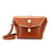 Women Solid Leisure Crossbody Bags Faux Leather Shoulder Bags - Brown
