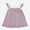Girl's Flying Sleeves Floral Print Lace Collar Spliced Casual Dress For 1-5Y - Pink