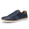 Menico Men Microfiber Leather Non Slip Sport Casual Shoes - Blue