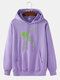 Men 100% Cotton Halloween Fluorescence SKull Printed Hoodies - Purple