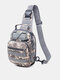 Men Nylon Fabric Vintage Large Capacity Crossbody Bag Outdoor Portable Casual Sling Bag - Gray 1