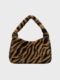 Women Plush Fluffy Cow Zebra Shoulder Bag Handbag - 03