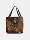 Women Dog Pattern Prints Handbag Shoulder Bag Tote - #10