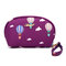 Women Nylon Print Coin Bag Multi-function Phone Bag Waterproof Clutch Bag - Purple