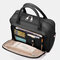 حقيبة نسائية متعددة الوظائف متعددة الجيوب ضد للماء حقيبة كمبيوتر محمول للسفر حقيبة يد تجارية حقيبة كروس بودي - أسود