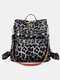 Women Leopard Pattern Prints Multi-carry Backpack Shoulder Bag - 2
