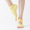 Women Yoga Ballet Dance Sports Five Toe Anti-slip Cotton Socks - Yellow