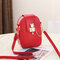 Women Chains Hardware Crossbody Bag Phone Bag - Red1