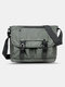 Casual Nylon Waterproof Scratch Resistant Double Buckle Decor Multi-pockets Crossbody Bag - Green