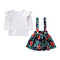 Girls 2Pcs Print Strap Dress Sets For 1-7Y - 2
