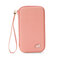 Women Men Nylon Casual Travel Passport Storage Bag Clutch Wallet Purse - Pink