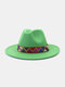 JASSY Men's Felt Fashion Outdoor Casual Sunshade Flat Brim Hat Fedora Hat Bucket Hat - #22