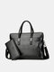 Men Business Large Capacity Waterproof Solid Color Crossbody Bag Handbag - #03