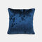 Home Solid Color Flannel Sofa Pillow Bedside Cushion Napping Living Room Pillowcase - Navy