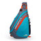 Men Nylon Light Waterproof Outdoor Climbing Chest Bag Shoulder Bag Crossbody Bags - Sea Blue