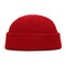 للجنسين الصلبة اللون قبعة صوف قبعة الجمجمة قبعة صغيرة - أحمر
