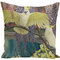 Tropical Flora And Fauna Retro Painting Parrot Peach Velvet Pillowcase Home Fabric Sofa Cushion Cover - #4